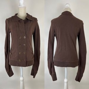 BANANA REPUBLIC pea coat style double breasted button up collar jacket b…